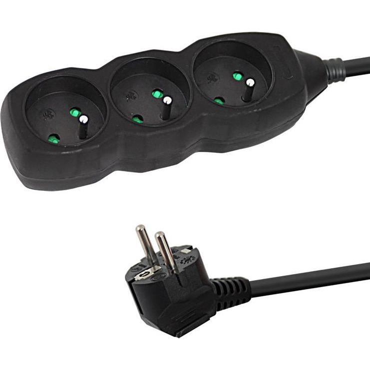 Esperanza, Ciabatta multipresa, Power Strip 3 Sockets 3m Black (3 x, 3 m)