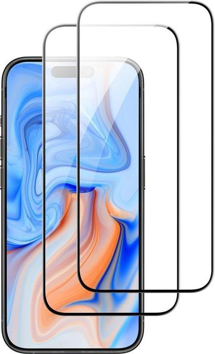 Image du produit ESR Tempered Glass 2pack Iphone 15 Black (2 pcs, Apple iPhone 15)