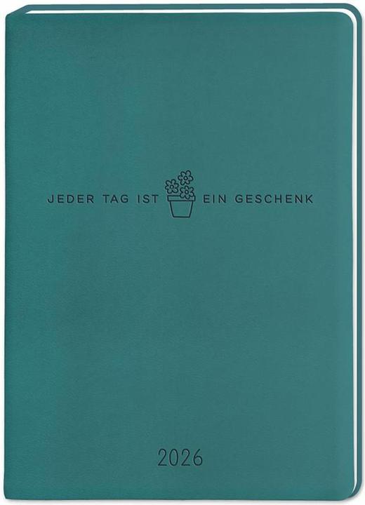 Immagine prodotto Terminplaner Lederlook 2026 Petrol (A6, 1 giorno / 2 pagine)