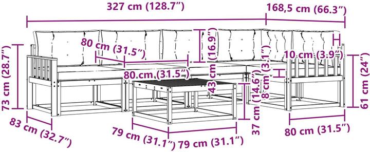 Produktbild vidaXL Gartenmöbel Set