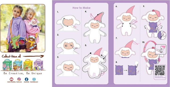 Actual product image Avenir Sewing Set Hanger Sheep