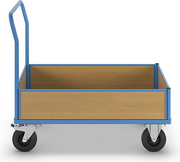 Produktbild eurokraft pro Plattformwagen mit Holzwänden (500 kg)