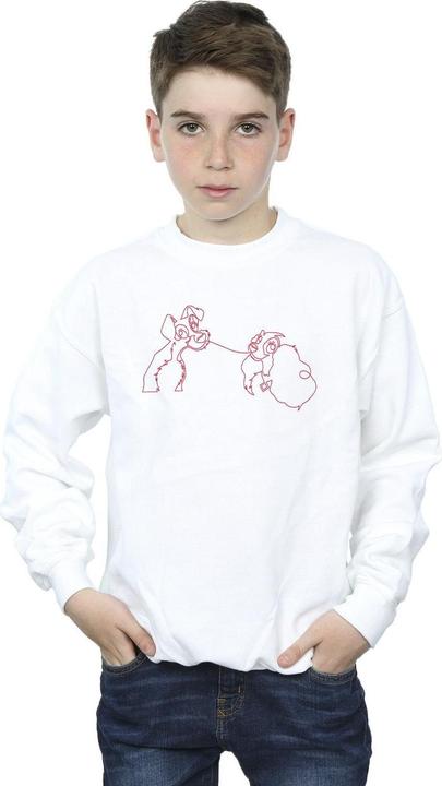 Actual product image Disney Boys Lady And The Tramp Spaghetti Outline Sweatshirt (104)