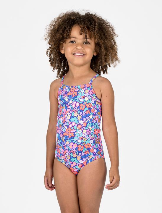 Immagine prodotto Olaian Badeanzug Surfen Mädchen geblümt Hanalei blau/rosa (5, 6)