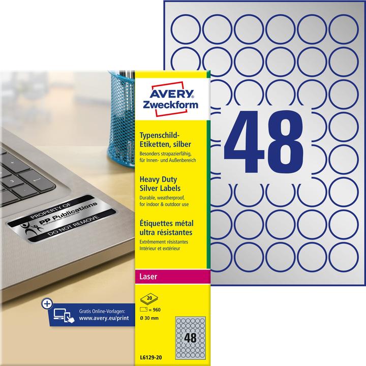 Produktbild Avery Typenschild-Etiketten