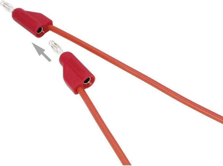 Actual product image Voltcraft Highly flexible test leads MSB-300 SET 0.75 m 30 V/AC, 60 V/DC 10 A