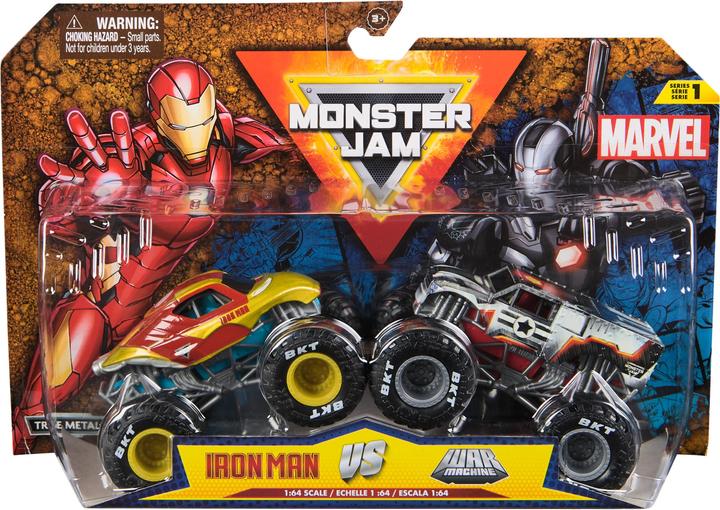 Actual product image Monster Jam Marvel Iron Man Vs. War Machine