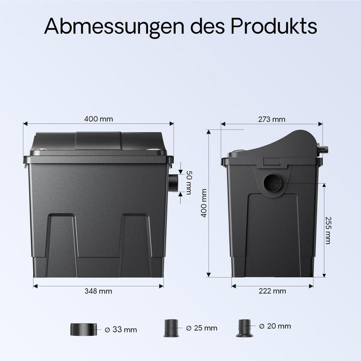 Produktbild SunSun CBF-200U Bio Teichfilter 9W UVC Klärer Durchlauffilter Koi Teich Filter