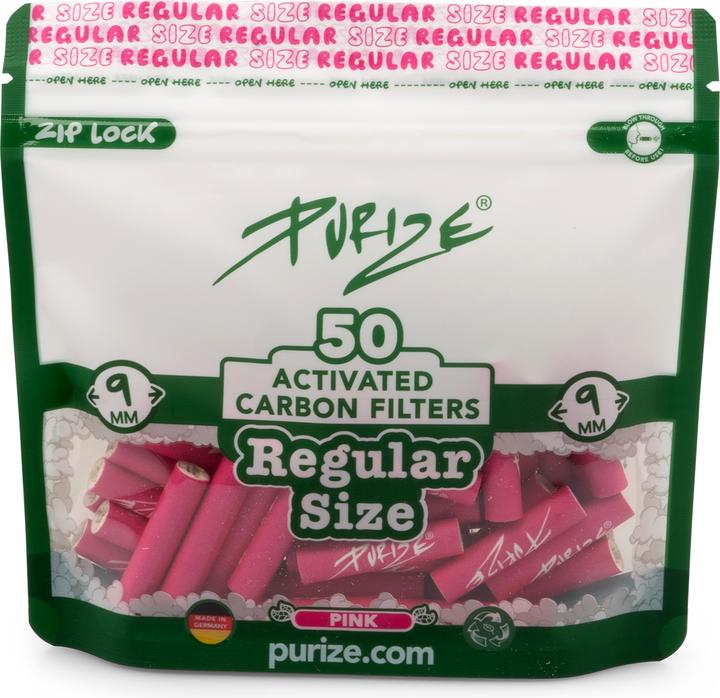 Produktbild Purize Regular Aktivkohlefilter PINK  (50Stk.)