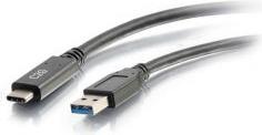 Actual product image C2G 3ft USB C to USB A Cable - USB 3.2 - (0.30 m, USB 3.2 Gen 1)