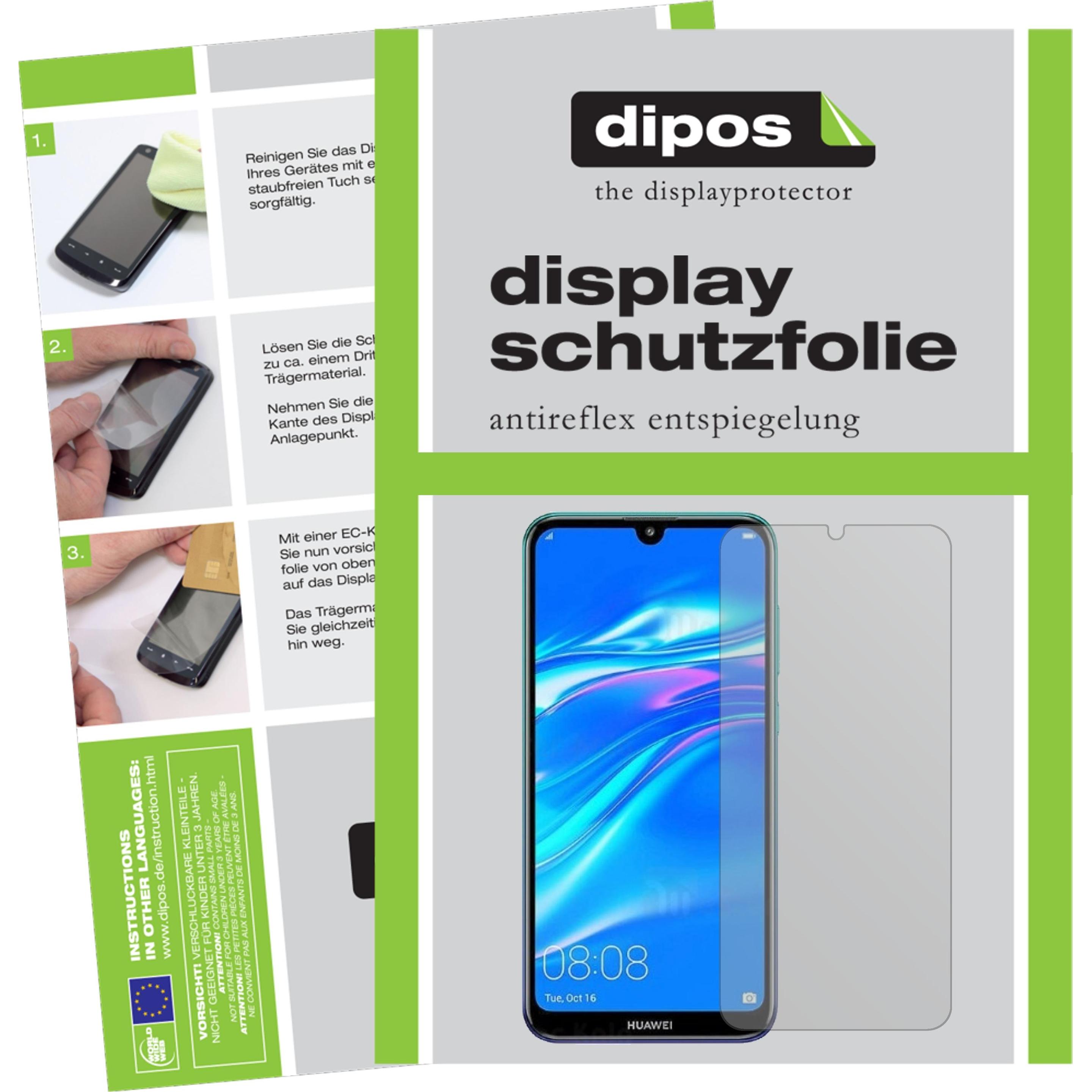 Dipos Displayschutzfolie Antireflex (2 Stück, Huawei Y7 Pro (2019)), Smartphone Schutzfolie, Transparent