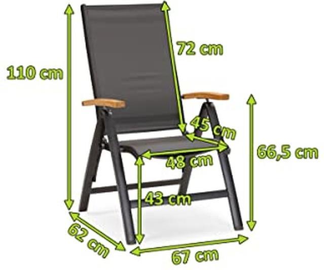 Actual product image Best Cavalese Folding Chair anthracite/teak