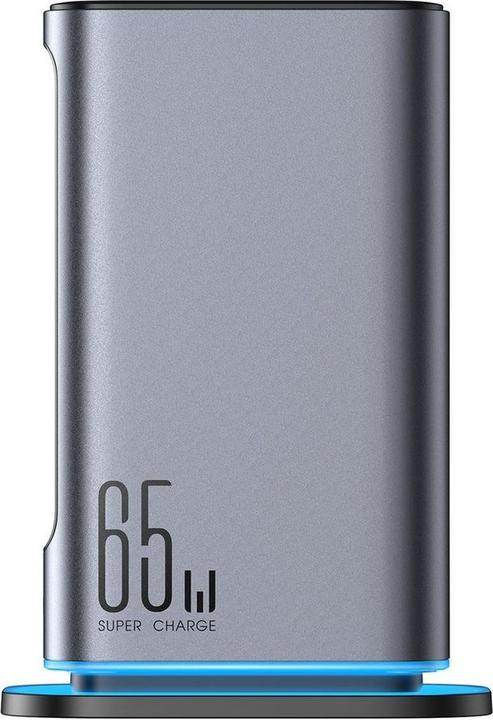 Produktbild Joyroom JR-TCM02 GaN 65W Ladegerät Ladestation 4xUSB-C 2xUSB-A UK Stecker - grau (65 W, 6 Ports)