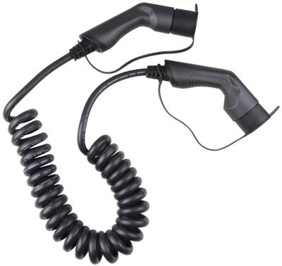 Immagine prodotto EB Troller Cavo di ricarica per auto elettriche 5m 3L 11kW 16A a spirale (Tipo 2, 11 kW, 16 A, 5 m)