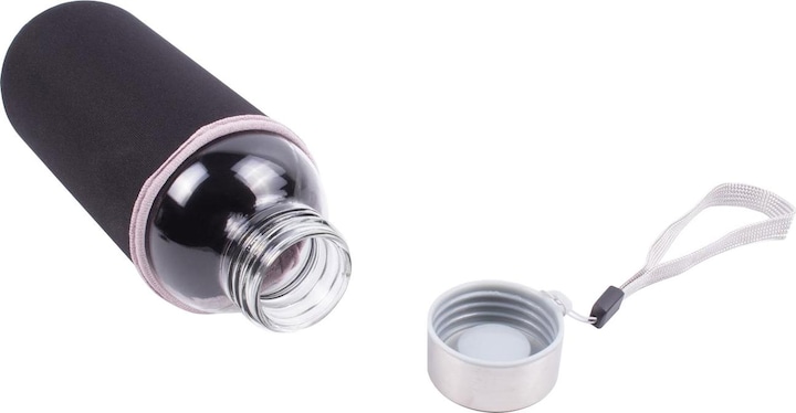Produktbild Benson Home Glas-Trinkflasche mit Neopren-Hülle, 420 ml, 2er-Set (0.42 l)