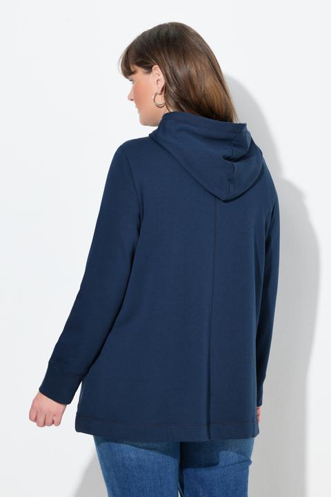 Produktbild Ulla Popken Sweatjacke, asymmetrisch, Kapuze (60)