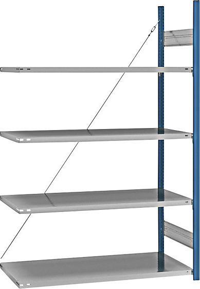 Actual product image eurokraft pro Shelf plug-in rack, blue / galvanized