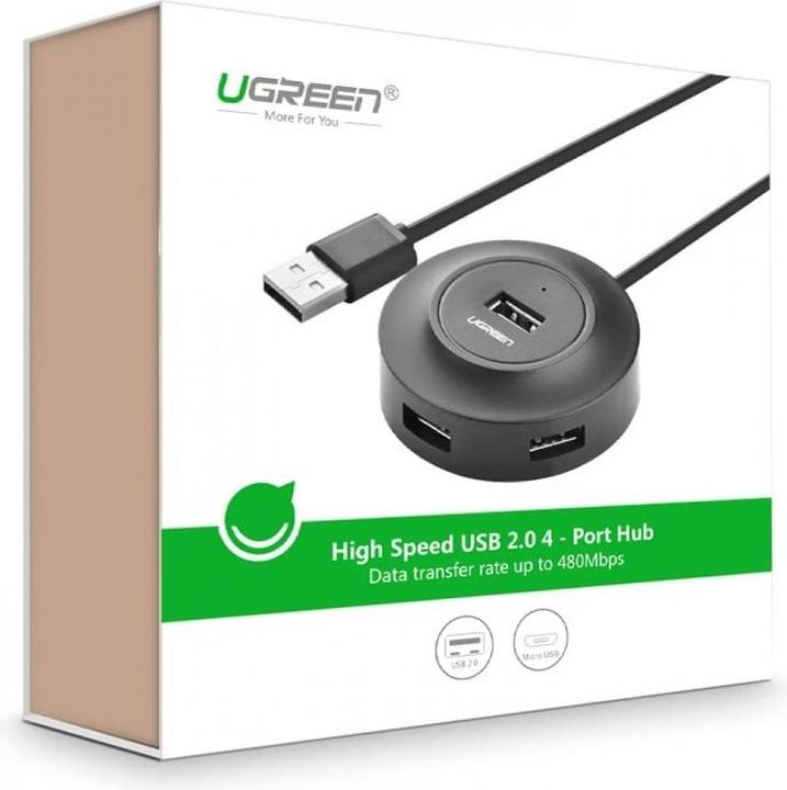 Produktbild Ugreen 4-Fach USB 2.0 Hub (USB-A, 4 Ports)