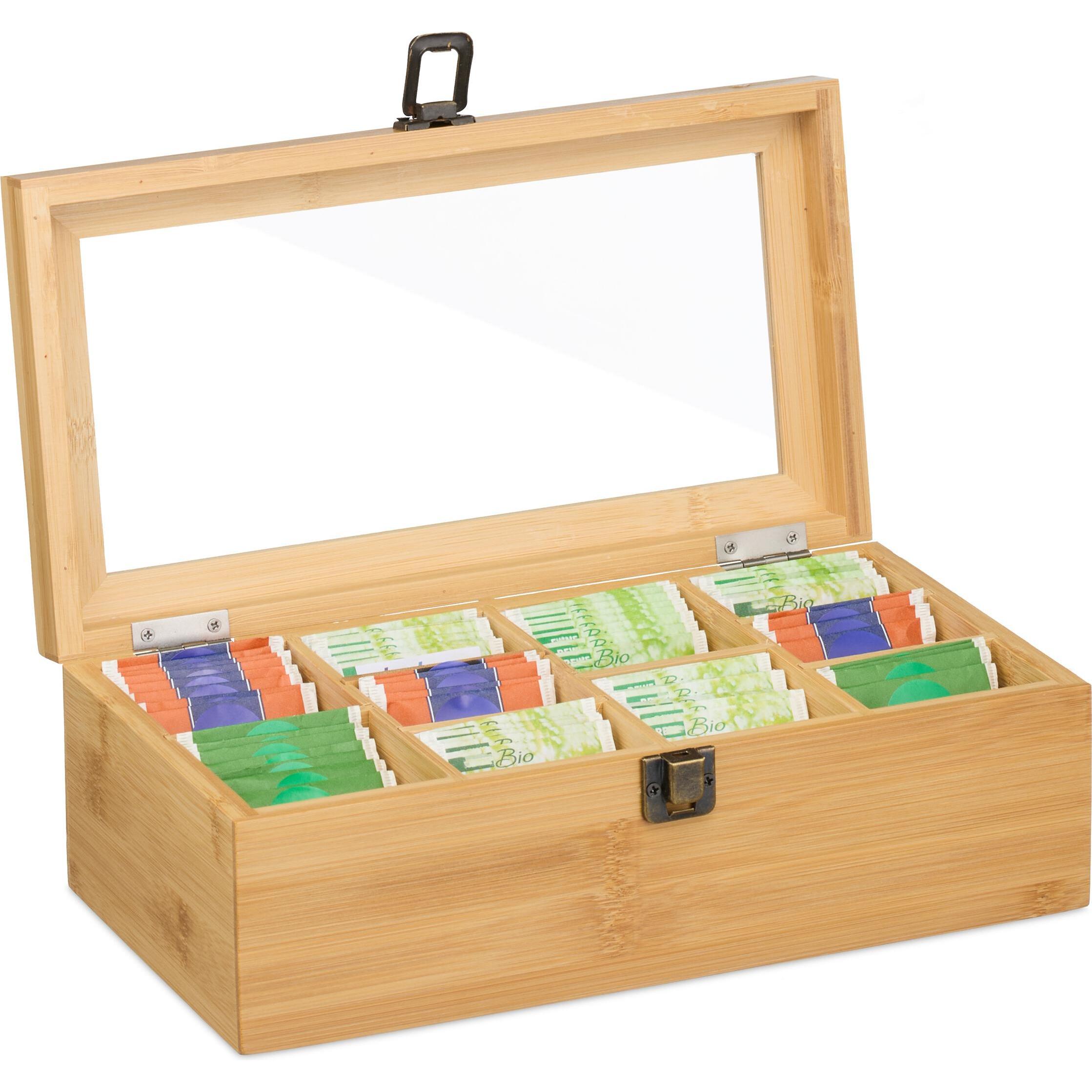 Thumbnail - Relaxdays Teebox, Vorratsbehälter, Braun