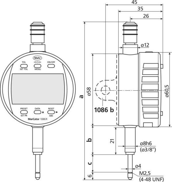 Image du produit Mahr Comparateur numérique i-wi lecture 0,0005 mm (10 cm)