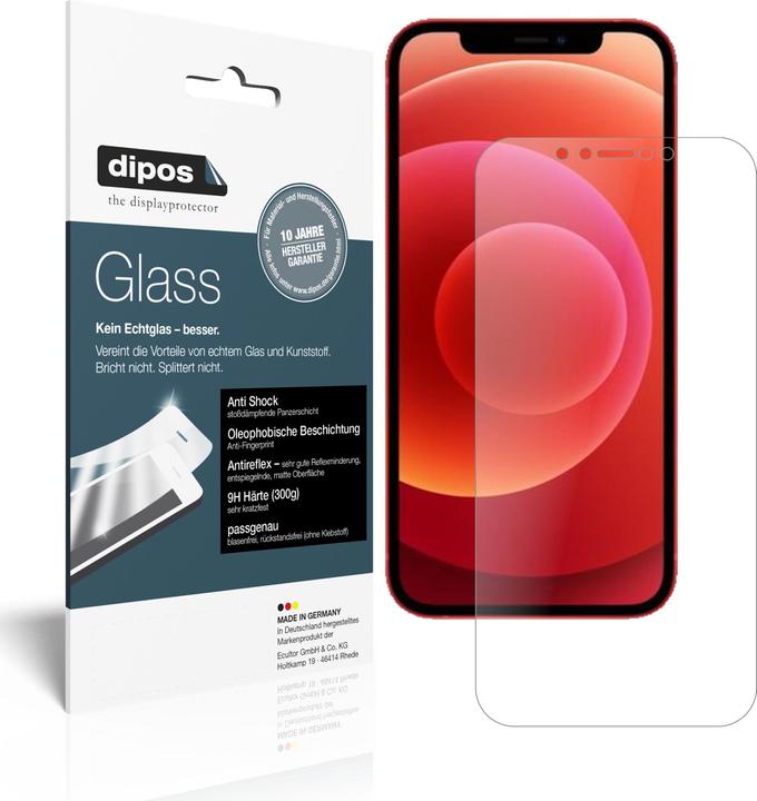 Dipos Displayschutz Anti-Shock (1 Stück, Apple iPhone 12 Pro Max)