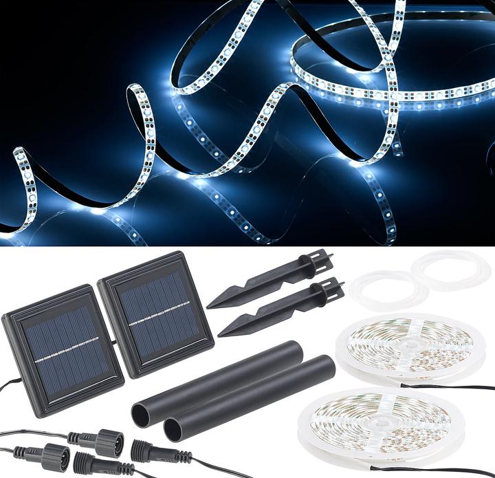 Immagine prodotto Lunartec Set di 2 strisce LED solari (300 cm, Esterno)