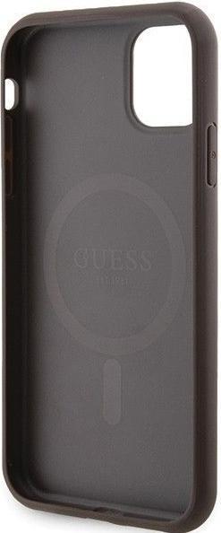 Produktbild Guess GUHMN61G4GFRW iPhone 11 6.1" / Xr brązowy/brown hardcase 4G Collection Leather Metal Logo MagS (Apple iPhone 11, Apple iPhone XR)