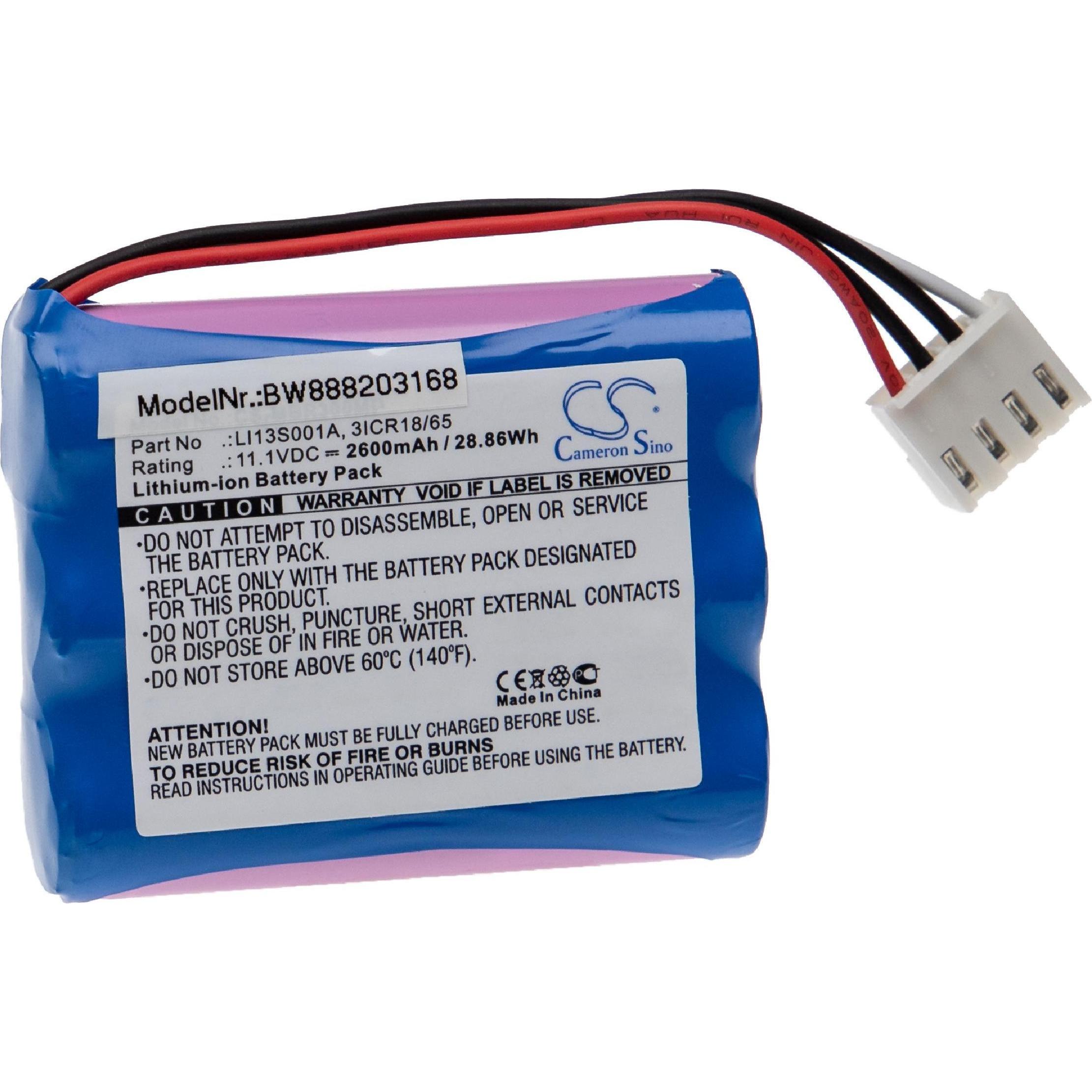 XCell Medizintechnik-Akku als Ersatz für Mindray 022-000122-00, 115-037896-00 - 2600mAh, 11,1V, Li-Ion (1 Stk., 2600 mAh...