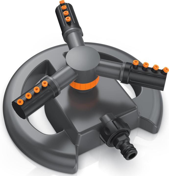 Brandson Kreisregner Garten Sprinkler, 360° Rasensprenger, 3 Arm rotierend, für Flächen bis 314 m², Sprenger (Arroseur circulaire)