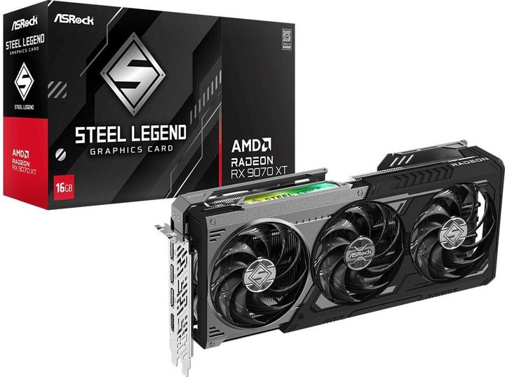 Image du produit AsRock Radeon RX 9070 XT Steel Legend Dark (16 Go)
