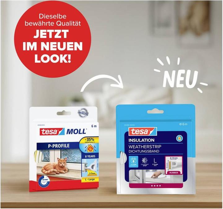 Productafbeelding tesa Hol profiel ruw wit 5,5mm 6:9