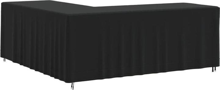vidaXL Garden sofa cover L-shape black 254x254x86 cm 420D