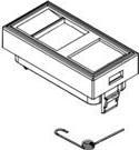 Produktbild equip Unterputzdose Einsatz French 1 Keystone RAL9010