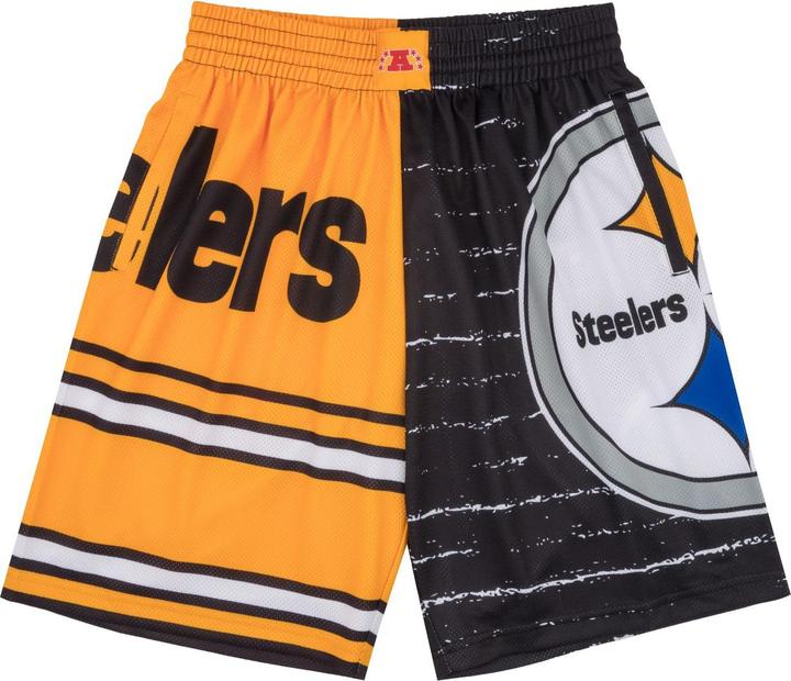 Actual product image Mitchell & Ness M&N Pittsburgh Steelers JUMBOTRON 3.0 Basketball Shorts (XL)