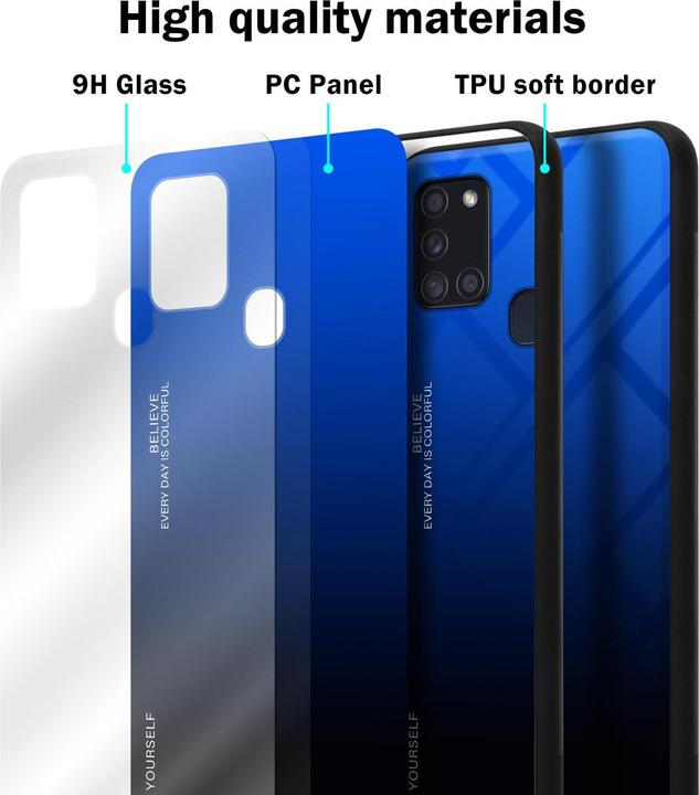 Produktbild Cadorabo TPU 2 Farben Glas Cover (Samsung Galaxy A21s)