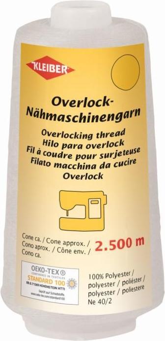 Actual product image Kleiber Overlock sewing machine thread, 2,500 m, white (2500 m)