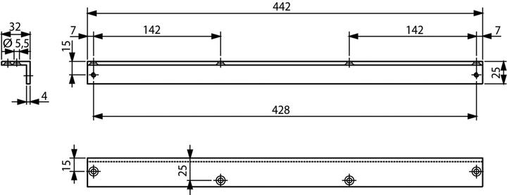 Actual product image Dormakaba Camber chuck angle for slide rails G-N (Room door, Entrance door, Wooden door, French window, Indoor)