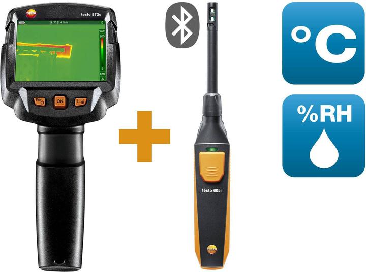 Image du produit Testo 872s Kit de diagnostic de construction Caméra thermique -30 à +650 °C 240 x 180 pixels 9 Hz