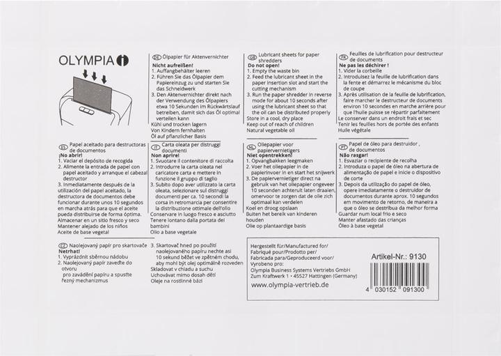 Actual product image Olympia Oiled paper