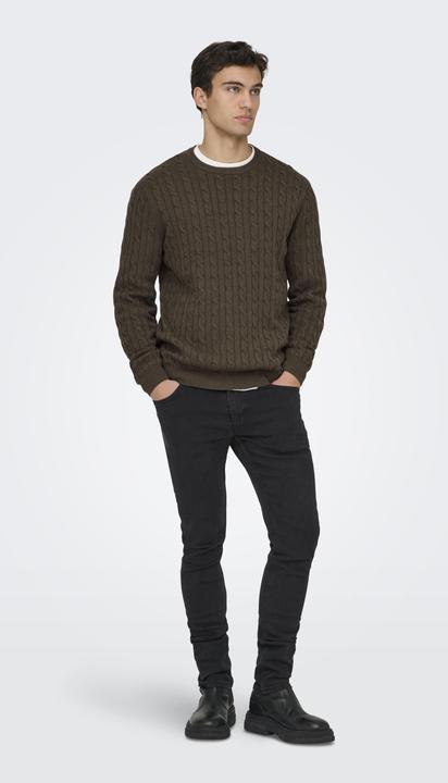 Produktbild Only & Sons Onsloui Reg 12 Cabel Crew Knit Noos (M)