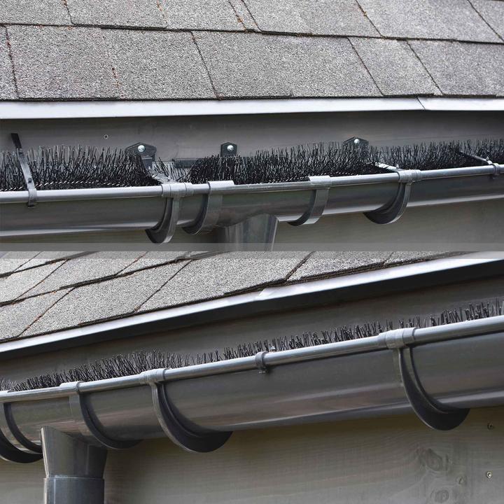 Actual product image Wiltec 12m gutter brush 10x120cm Ø10.5cm leaf protection marten protection gutter caterpillar