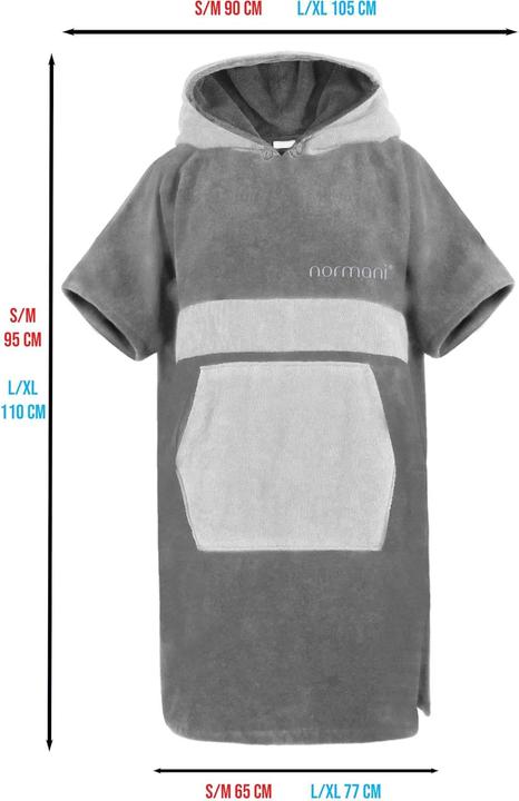 Actual product image Normani Unisex Surfer Strand-Poncho