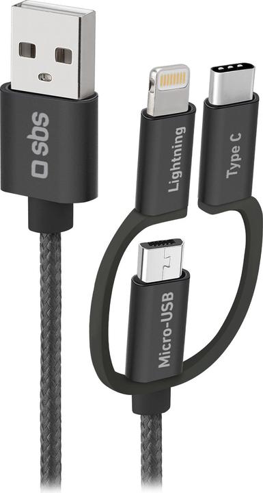 Immagine prodotto SBS Cavo (USB, MicroUSB, USB Type-C, Lightning, 1,2 m) (1.20 m, USB 2.0)