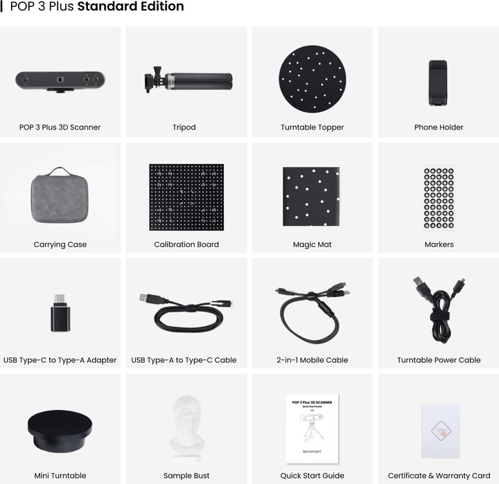 Actual product image Revopoint POP 3 Plus 3D Scanner