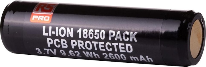 Produktbild Rs Pro 18650 Lithium-Ion Akku, 3.7V / 2.6Ah, Standard-Anschluss (3.70 V, 2600 mAh)