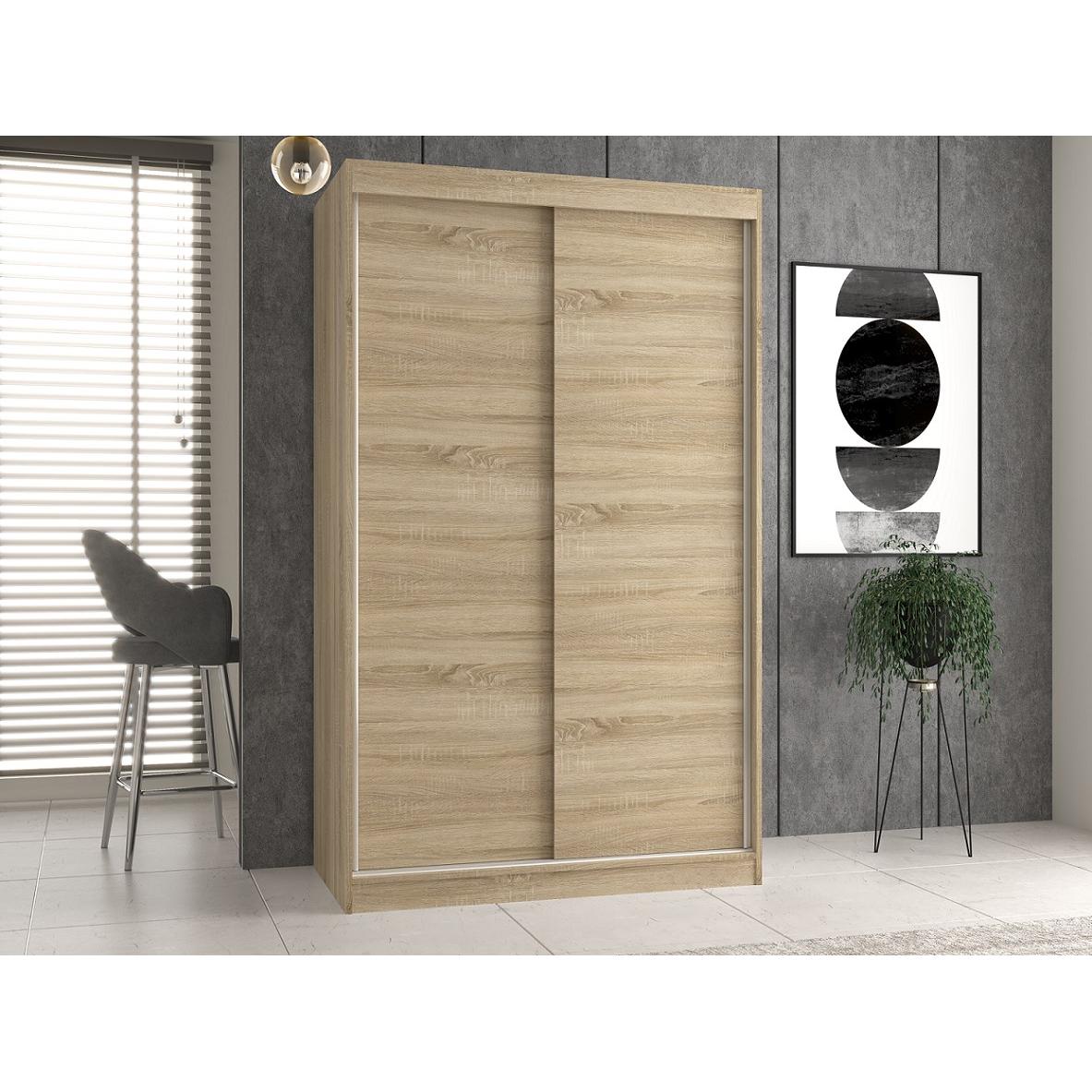 Thumbnail - Topeshop, Kleiderschrank, IGA 120 SON B KPL Schlafzimmer-Schrank 7 Regale 2 Tür(en) Sonoma-Eiche Garderobe (120 x 61 x 2...