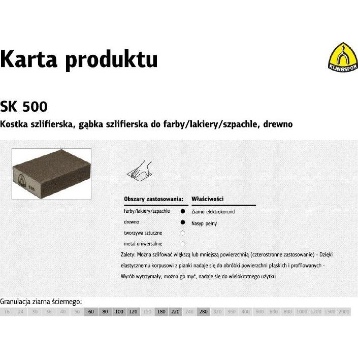 Klingspor, Abrasivi, Cubo di levigatura 100x70x25mm P100 SK500 (P100)