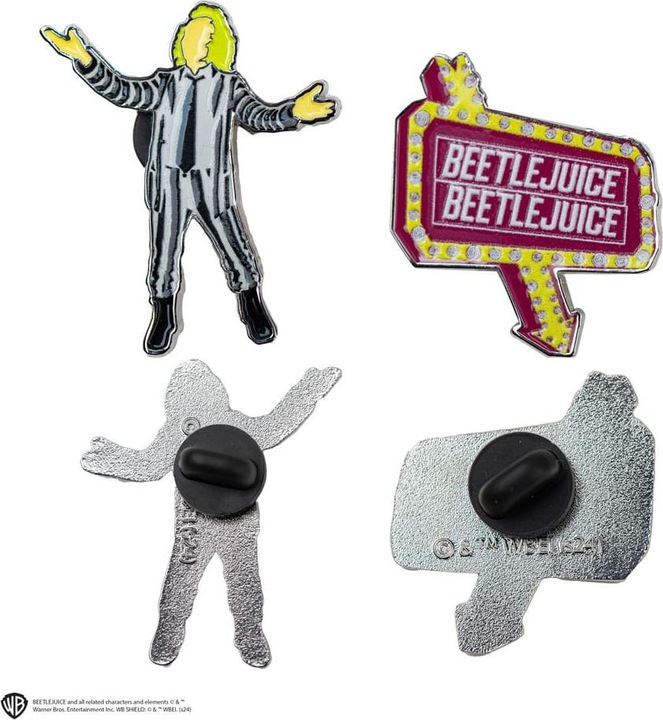 Actual product image Cinereplicas Beetlejuice pin badge 2-pack Beetlejuice