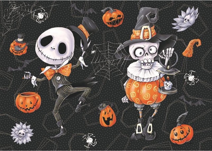 Actual product image Braun + Company Disposable tableware Happy Halloween skeleton 25 pieces (25 x)