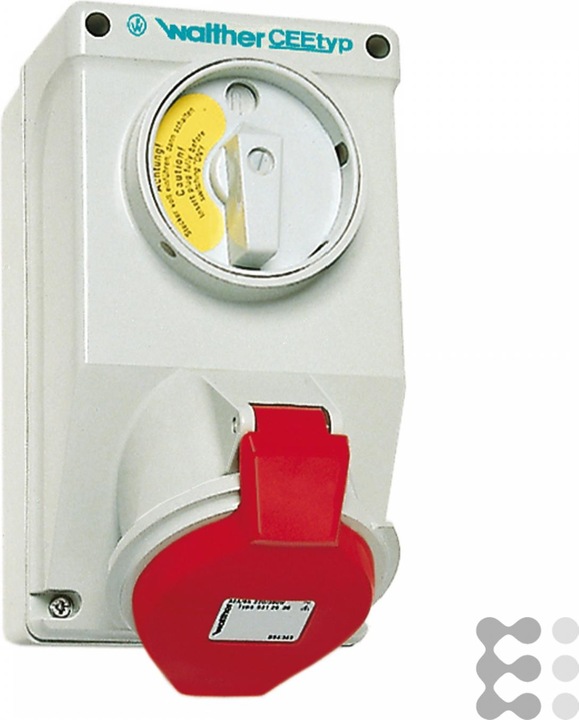 Produktbild Walther Werke CEE Wandsteckdose WALT 16A 5P 400V 6h IP44